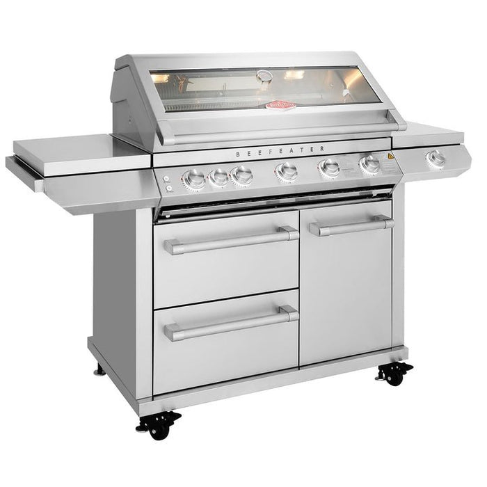 Beefeater 7000 Series Premium - 5 Burner BBQ & Side Burner Trolley