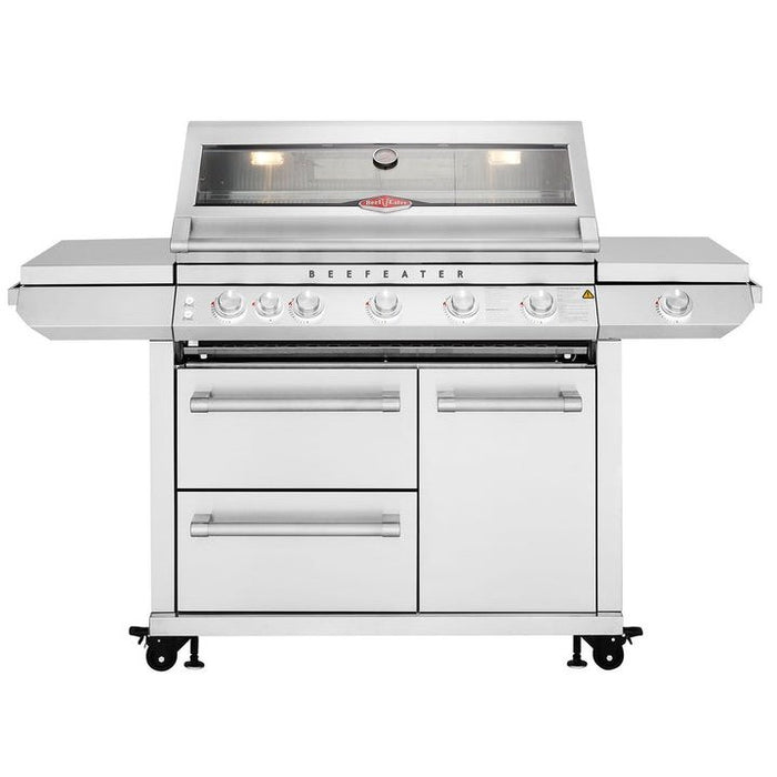 Beefeater 7000 Series Premium - 5 Burner BBQ & Side Burner Trolley