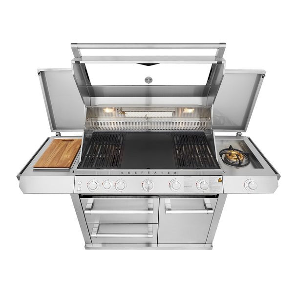 Beefeater 7000 Series Premium - 5 Burner BBQ & Side Burner Trolley