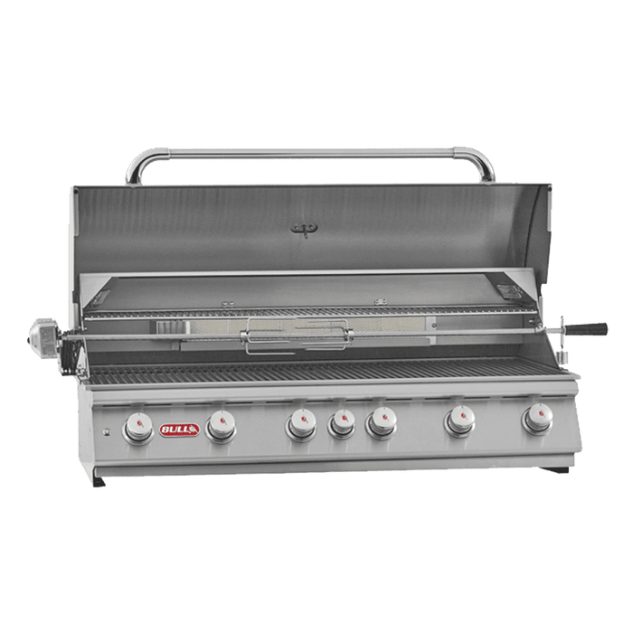 Bull BBQ Diablo Built-In 6 Burner Propane Gas Grill W/Lights & Rotisserie & Rear Burner