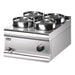 Lincat Silverlink 600 Electric Counter-top Bain Marie - Wet Heat - Round Pots - Base + 4 Pots - W 450 mm - 1.0 kW