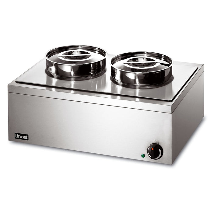 Lincat Lynx 400 Electric Counter-top Bain Marie - Dry Heat - inc. 2 x Round Pots - W 565 mm - 0.5 kW