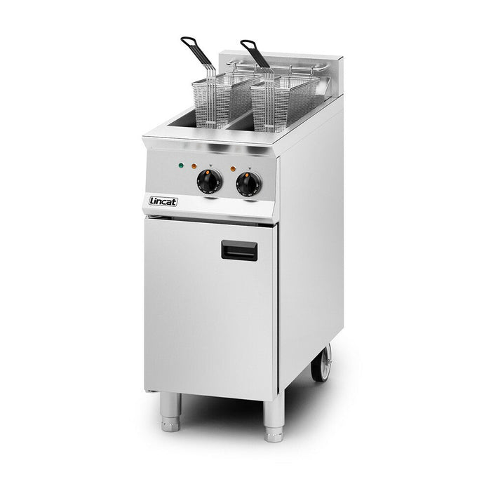 Lincat Opus 800 Electric Free-standing Twin Tank Fryer - 2 Baskets - W 400 mm - 14.0 kW