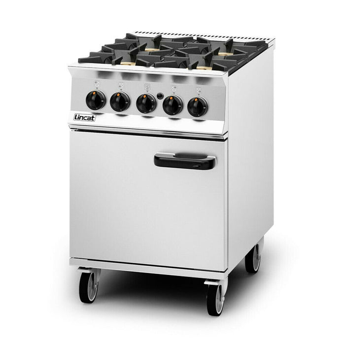 Lincat Opus 800 Propane Gas Free-standing Oven Range - 4 Burners - W 600 mm - 33.6 kW