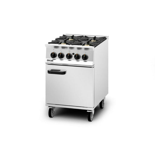 Lincat Opus 800 Natural Gas Free-standing Oven Range [R/Hand Door] - 4 Burners - W 600 mm - 36.8 kW