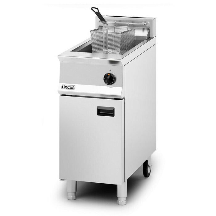 Lincat Opus 800 Natural Gas Free-standing Single Tank Fryer - 2 Baskets - W 400 mm - 23.0 kW