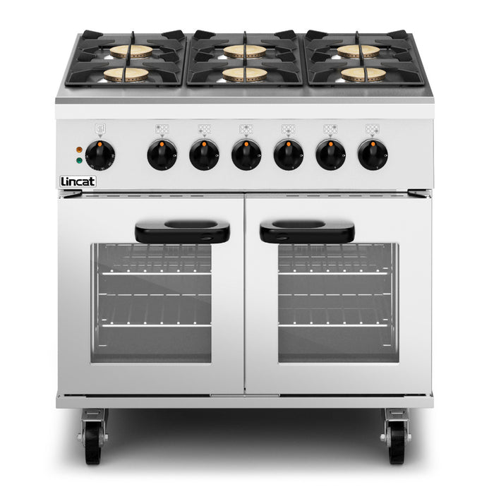 Lincat PHDR01/P Phoenix Dual Fuel Propane Gas Free-standing Oven Range - 6-Zone - W 900 mm - 36 kW [Gas] - 6 kW [Electric]