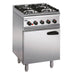 Lincat Silverlink 600 Propane Gas Free-standing Oven Range - Legs at Rear - 4 Burners - W 600 mm - 23.8 kW